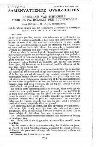 Eerste pagina van het artikel zoals het is gepubliceerd in het tijdschrift