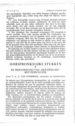 Eerste pagina van het artikel zoals het is gepubliceerd in het tijdschrift