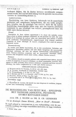 Eerste pagina van het artikel zoals het is gepubliceerd in het tijdschrift