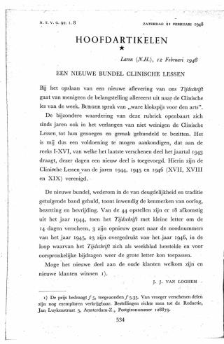 Eerste pagina van het artikel zoals het is gepubliceerd in het tijdschrift