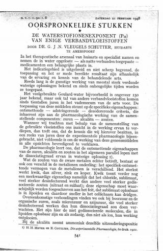 Eerste pagina van het artikel zoals het is gepubliceerd in het tijdschrift