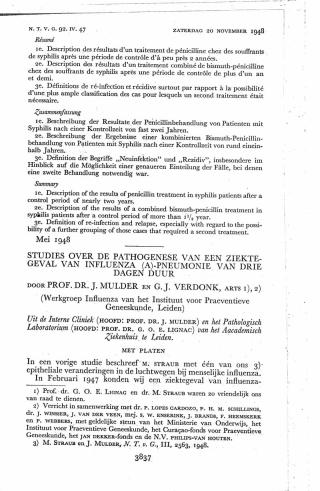 Eerste pagina van het artikel zoals het is gepubliceerd in het tijdschrift