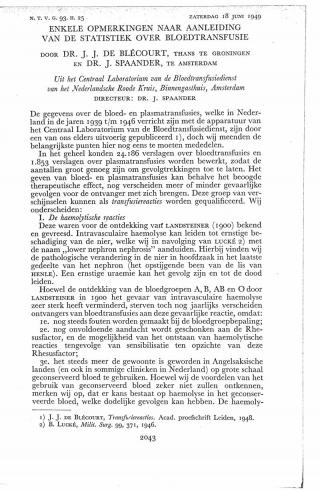 Eerste pagina van het artikel zoals het is gepubliceerd in het tijdschrift