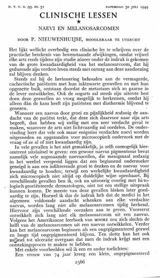 Eerste pagina van het artikel zoals het is gepubliceerd in het tijdschrift