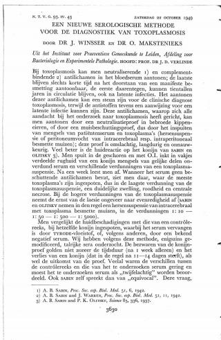 Eerste pagina van het artikel zoals het is gepubliceerd in het tijdschrift