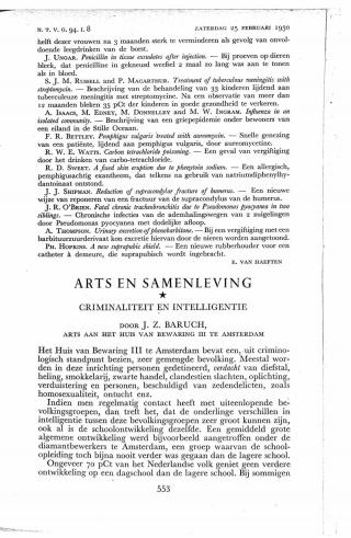 Eerste pagina van het artikel zoals het is gepubliceerd in het tijdschrift