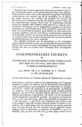 Eerste pagina van het artikel zoals het is gepubliceerd in het tijdschrift