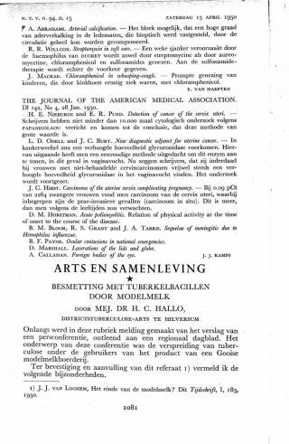 Eerste pagina van het artikel zoals het is gepubliceerd in het tijdschrift