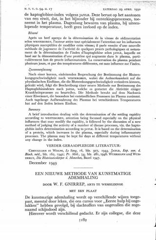 Eerste pagina van het artikel zoals het is gepubliceerd in het tijdschrift