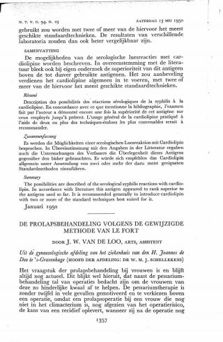 Eerste pagina van het artikel zoals het is gepubliceerd in het tijdschrift