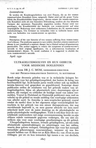 Eerste pagina van het artikel zoals het is gepubliceerd in het tijdschrift