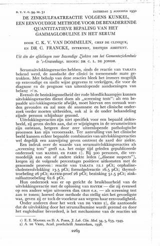 Eerste pagina van het artikel zoals het is gepubliceerd in het tijdschrift