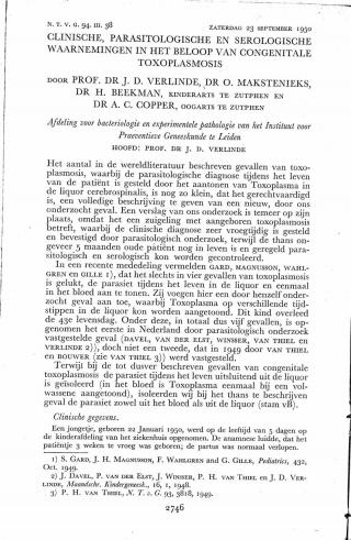 Eerste pagina van het artikel zoals het is gepubliceerd in het tijdschrift