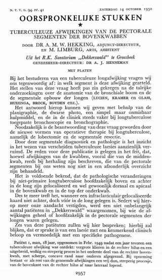 Eerste pagina van het artikel zoals het is gepubliceerd in het tijdschrift