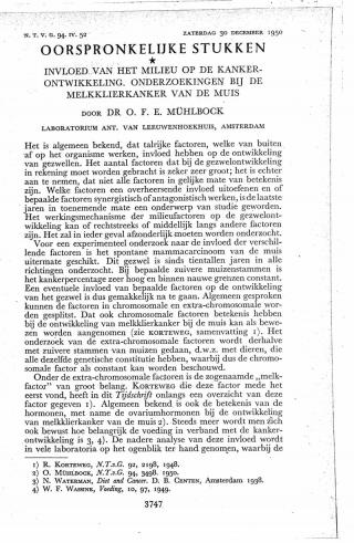 Eerste pagina van het artikel zoals het is gepubliceerd in het tijdschrift