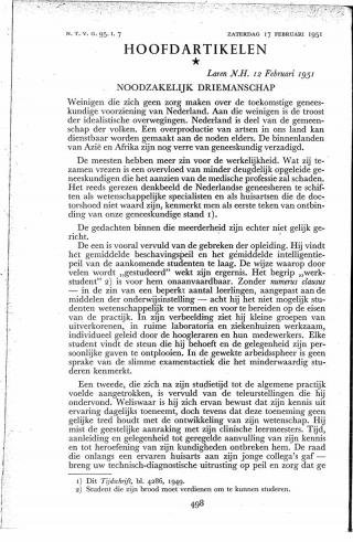 Eerste pagina van het artikel zoals het is gepubliceerd in het tijdschrift