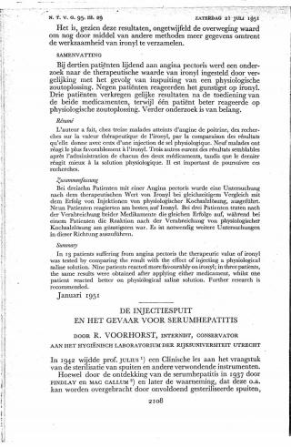 Eerste pagina van het artikel zoals het is gepubliceerd in het tijdschrift