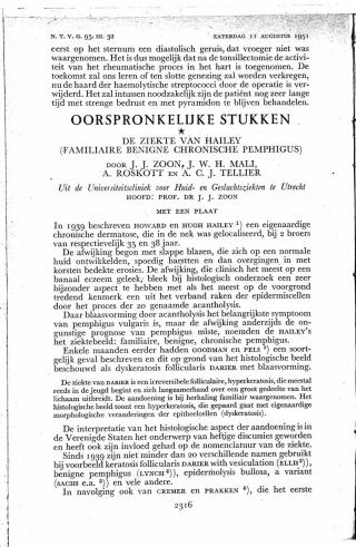 Eerste pagina van het artikel zoals het is gepubliceerd in het tijdschrift