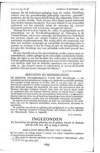 Eerste pagina van het artikel zoals het is gepubliceerd in het tijdschrift