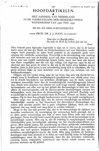 Eerste pagina van het artikel zoals het is gepubliceerd in het tijdschrift