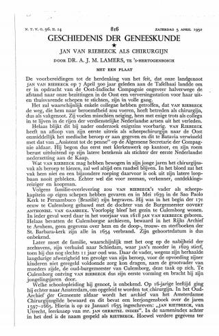 Eerste pagina van het artikel zoals het is gepubliceerd in het tijdschrift