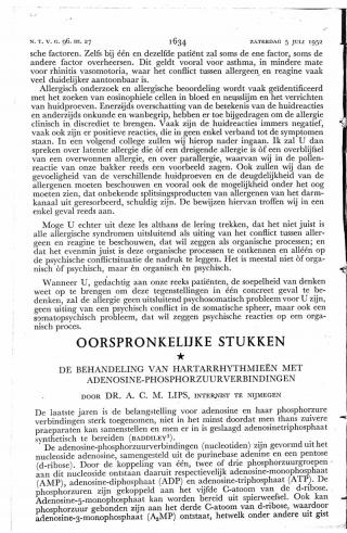 Eerste pagina van het artikel zoals het is gepubliceerd in het tijdschrift