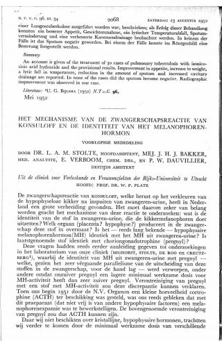 Eerste pagina van het artikel zoals het is gepubliceerd in het tijdschrift