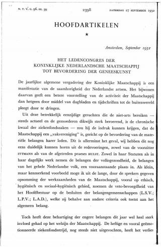 Eerste pagina van het artikel zoals het is gepubliceerd in het tijdschrift