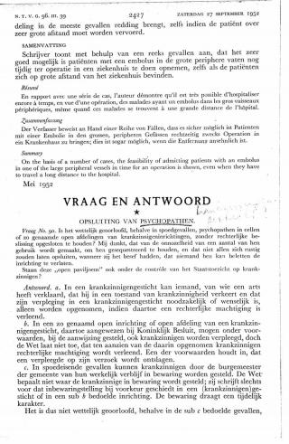 Eerste pagina van het artikel zoals het is gepubliceerd in het tijdschrift