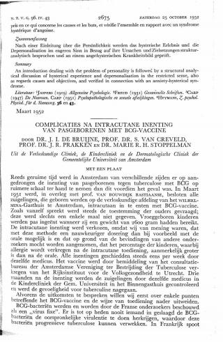 Eerste pagina van het artikel zoals het is gepubliceerd in het tijdschrift