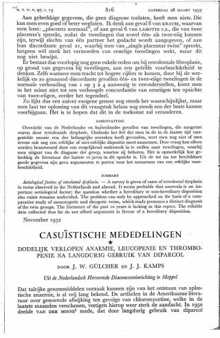 Eerste pagina van het artikel zoals het is gepubliceerd in het tijdschrift