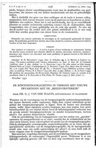 Eerste pagina van het artikel zoals het is gepubliceerd in het tijdschrift