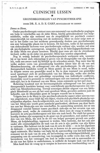 Eerste pagina van het artikel zoals het is gepubliceerd in het tijdschrift