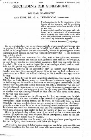 Eerste pagina van het artikel zoals het is gepubliceerd in het tijdschrift