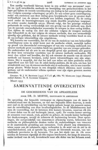 Eerste pagina van het artikel zoals het is gepubliceerd in het tijdschrift