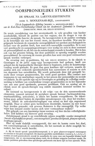 Eerste pagina van het artikel zoals het is gepubliceerd in het tijdschrift