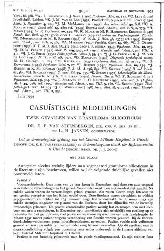 Eerste pagina van het artikel zoals het is gepubliceerd in het tijdschrift