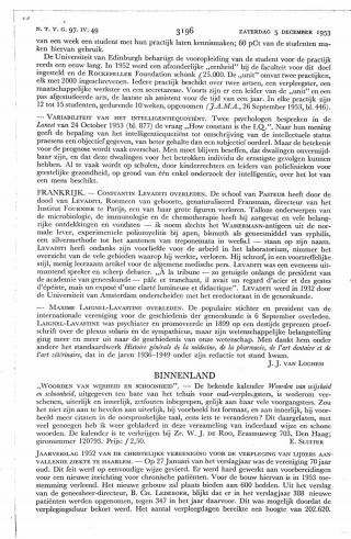 Eerste pagina van het artikel zoals het is gepubliceerd in het tijdschrift