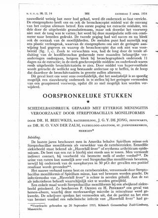 Eerste pagina van het artikel zoals het is gepubliceerd in het tijdschrift