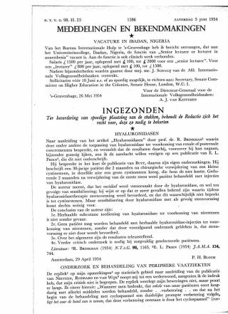 Eerste pagina van het artikel zoals het is gepubliceerd in het tijdschrift