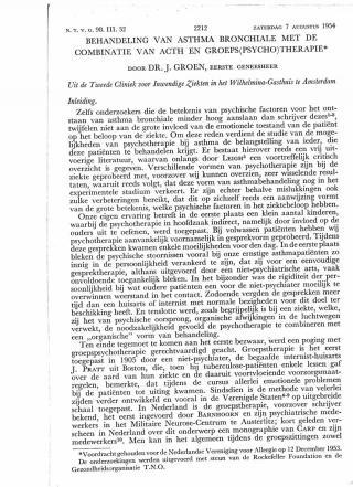 Eerste pagina van het artikel zoals het is gepubliceerd in het tijdschrift