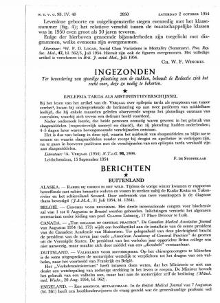 Eerste pagina van het artikel zoals het is gepubliceerd in het tijdschrift