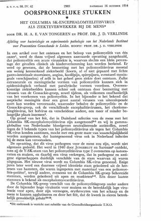 Eerste pagina van het artikel zoals het is gepubliceerd in het tijdschrift