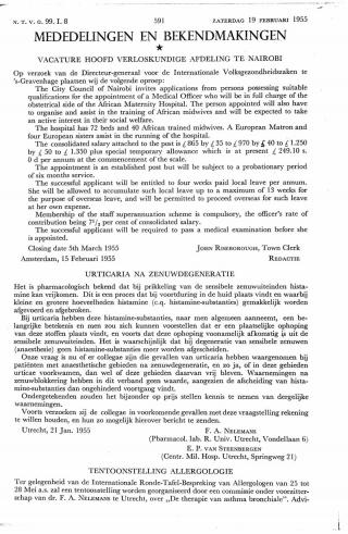 Eerste pagina van het artikel zoals het is gepubliceerd in het tijdschrift