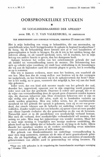 Eerste pagina van het artikel zoals het is gepubliceerd in het tijdschrift