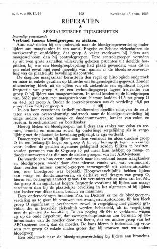 Eerste pagina van het artikel zoals het is gepubliceerd in het tijdschrift