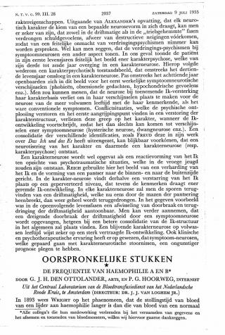 Eerste pagina van het artikel zoals het is gepubliceerd in het tijdschrift