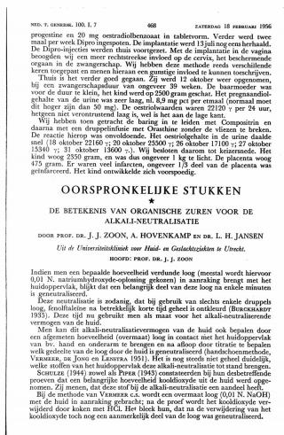 Eerste pagina van het artikel zoals het is gepubliceerd in het tijdschrift