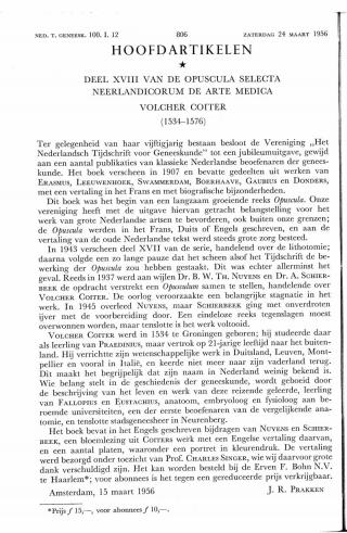 Eerste pagina van het artikel zoals het is gepubliceerd in het tijdschrift