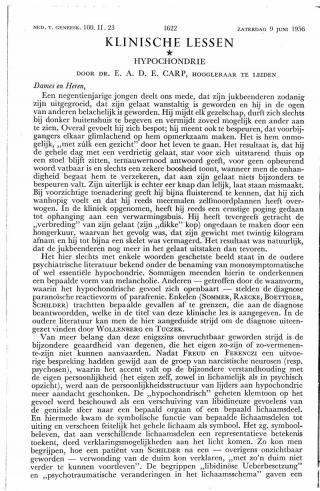 Eerste pagina van het artikel zoals het is gepubliceerd in het tijdschrift